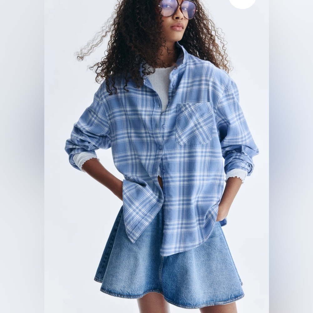 Divided H&M OVERSIZED COTTON SHIRT